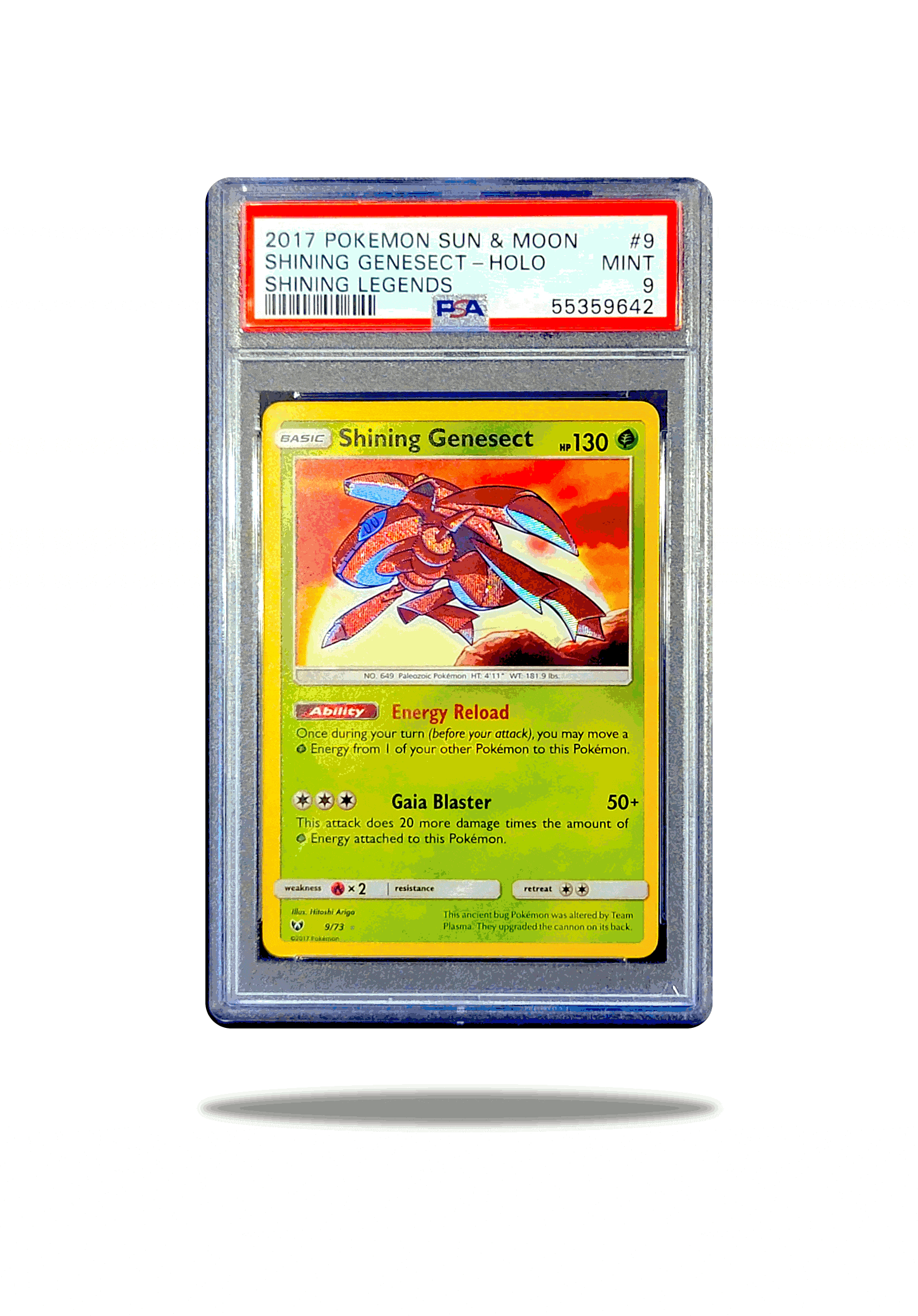  Pokemon - Shining Genesect - 9/73 - Holo Rare - Sun