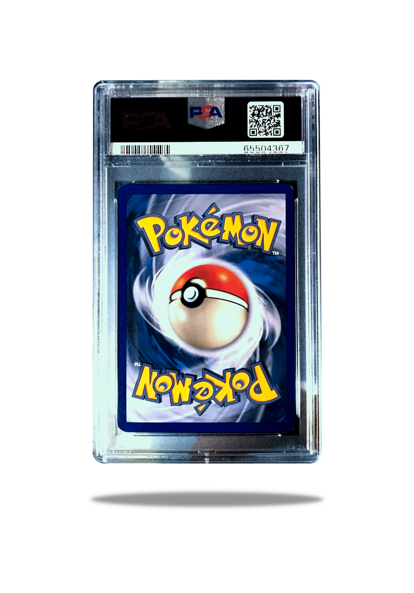 Back of the 2002 Mewtwo card (Card Number: 10/102) from the Legendary Collection, graded PSA 8